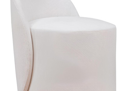 Stilvoller Weißer Hocker Polsterhocker Designer Beistellhocker