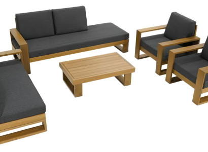 5-teiliges Sofagarnitur Set (3+2+1+1) mit Couchtisch – Für gemütliche Stunden