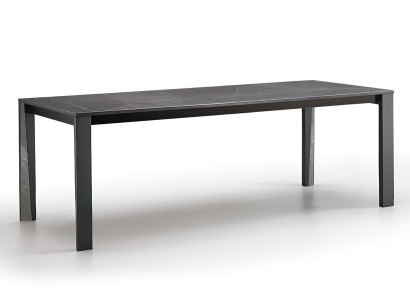 Stilvoller Ausziehbarer Tisch Luxuriöse Marmorplatte Esstisch