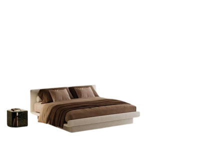 Stilvolles Beiges Funktionsbett Edles Schlafzimmer Polsterbett Möbel