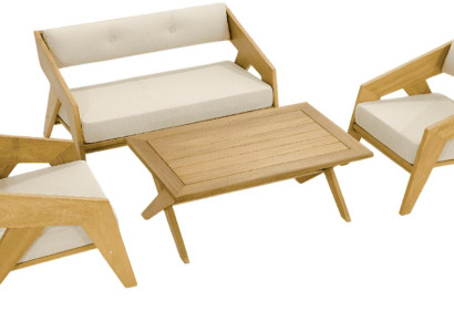 4-teiliges Sofagarnitur Set (2+1+1) mit Couchtisch – Für gemütliche Stunden