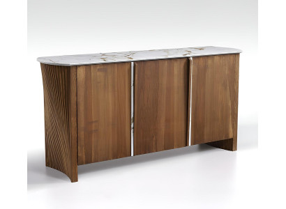 Designer Sideboard Edle Marmorplatte Wohnzimmer Edle Holzmöbel