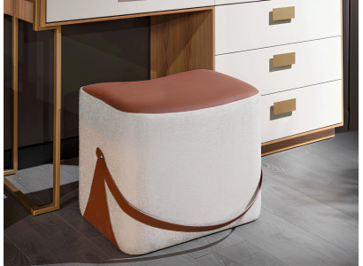 Hocker Weiß aus Textil für eine gemütliche Atmosphäre