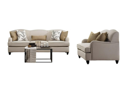 Stilvolles 2-teiliges Wohnzimmer-Set: 3-Sitzer und Zweisitzer