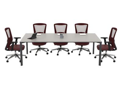 Moderner Konferenztisch Designer Grauer Bürotisch Besprechungstisch