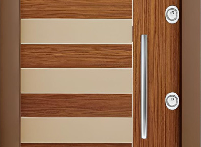 Braune Wohnungstür Designer Streifentür Robuste Hotentüren Türen