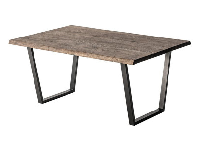 Moderner Couchtisch mit industriellem Design und Metallbeinen