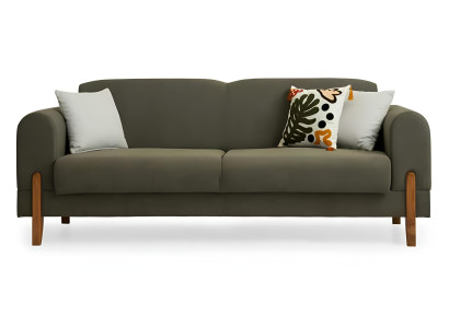 Grünes Polstersofa Designer 3-Sitzer Moderne Wohnzimmer Textilcouch