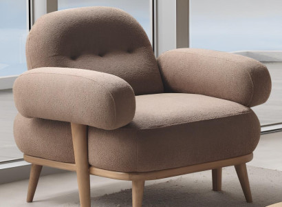 Sessel zum Entspannen Modernes Design Weicher Sessel Beigefarben Neu