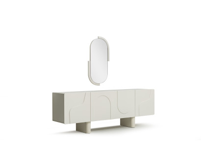 2-teiliges Esszimmer-Set – Sideboard und Spiegel im Modernen Design