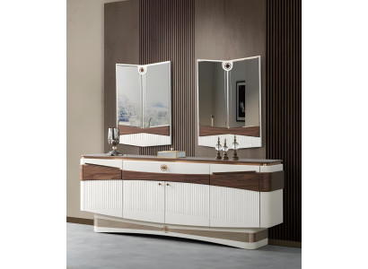 Elegantes Sideboard Set mit 2 Spiegeln und modernen Akzenten
