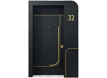 Robuste Schwarze Eingangstür Hochwertige Wohnungstüren Hotetüren