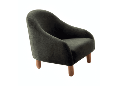 Schwarzer Polstersessel Wohnzimmer Loungesessel Edle Sitzmöbel