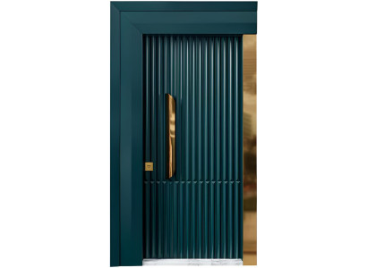 Stilvolle Dunkelgrüen EIngangstür Stilvolle Metall Sicherheitstüren