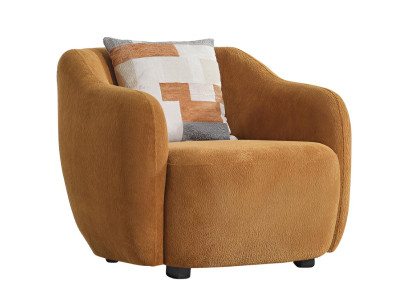 Bequemer orangefarbener Stuhl mit Kissen modernes luxuriöse Möbel Hochwertig