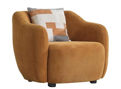 Bequemer orangefarbener Stuhl mit Kissen modernes luxuriöse Möbel Hochwertig