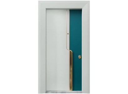 Zweifarbige Sicherheits Haustür Stilvolle Eingangstür Design Türen