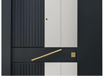 Schwarz-Weiße Eingangstür Sicherheitstür Designer Wohnungstüren