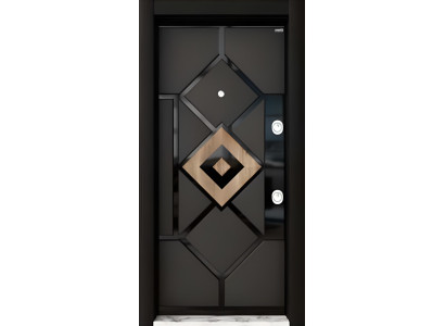 Dunkelbraune Eingangstür Sicherheitstür Wohnzimmer Hotel Türen