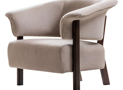 Elegantes Sessel im minimalistischen Design mit stilvollen Beinen