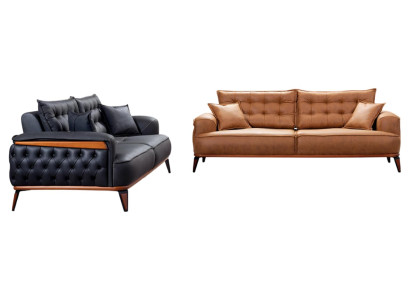 Wohnzimmer-Set 2x 3-Sitzer Sofas modern bequem stilvolles Design