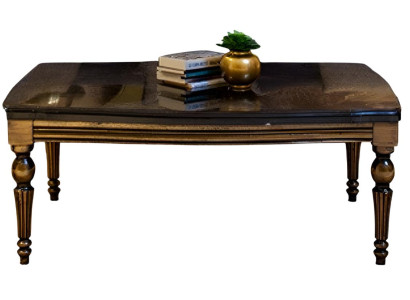 Eleganter Klassischer Couchtisch Designer Brauner Wohnzimmertisch