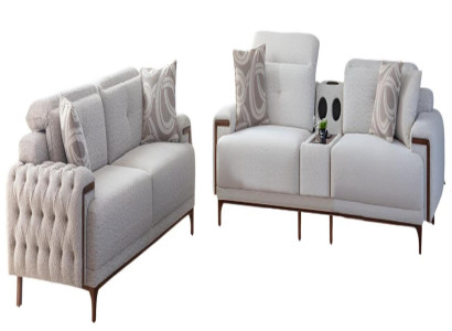 Zwei graue Sofas Zeitloser Stil Gemütlich Komfortabel Entspannung