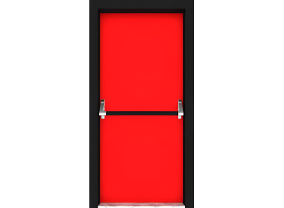 Rote Brandschutztür – Fluchttür für Evakuierung mit Hohem Brandschutz