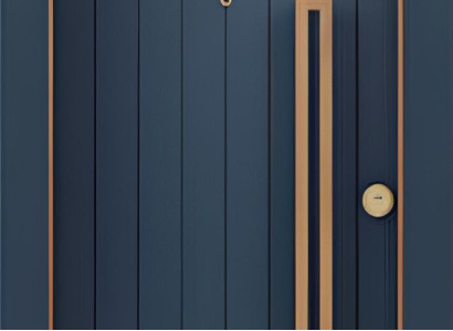 Blaue Zuverlässige Eingangstür Stilvolle Sicherheitstüren Haustüren