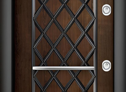 Braune Holz-Eingangstür – Tür mit Hohem Schutzgrad für Zuhause