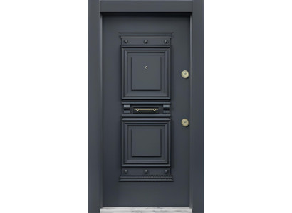 Dunkelgraue Eingangstür Moderne hochwertige Tür Türen für Zuhause