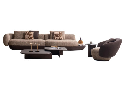 Exklusive Wohnzimmer Sitzgarnitur Relax Sessel Couchtisch Textilsofa