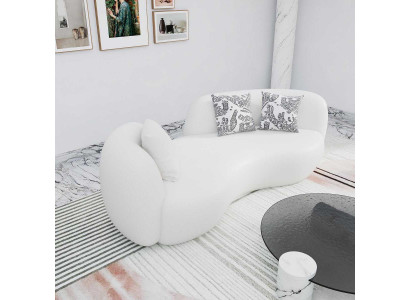 Moderner Weißer 3-Sitzer Wohnzimmer Polstersofas Designer Couchen