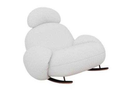 Weißer Polstersessel Stilvoller Sitzsessel Loungesessel Einsitzer