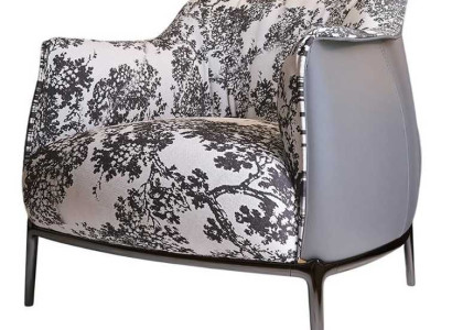 Exklusiver Bunter Lehnsessel Wohnzimmer Loungesessel Sitzkomfort