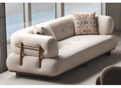 3-Sitzer-Sofa  Moderner Stil Weiße Holzbeine Sofa für das Wohnzimmer