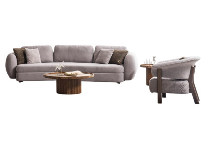 Stilvolle Graue Sofagarnitur Stilvolles Sitzsofa Luxus Sessel Tische