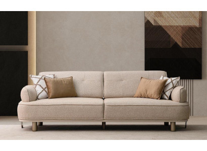 Elegantes Sofa Beige mit Kissen für jedes Wohnzimmer