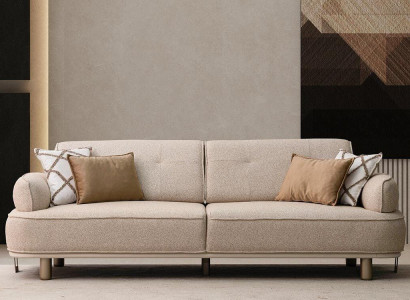 Elegantes Sofa Beige mit Kissen für jedes Wohnzimmer