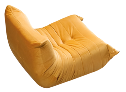 Oranger Stoffsessel Wohnzimmer Einsitzer Luxuriöser Einsitzer