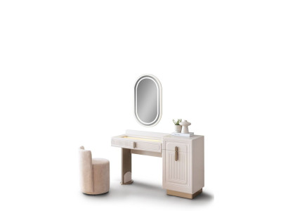 Moderner Schminktisch mit Spiegel und Hocker für Ihr Interieur