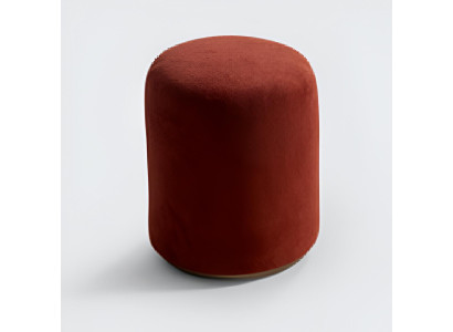 Designer Roter Polsterhocker Sitzhocker Exklusiver Textilhocker