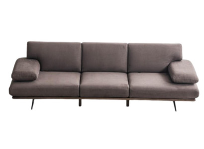 Wohnzimmer Graues Polstersofa Stilvolle Stoffsofas 4-Sitzer Couch