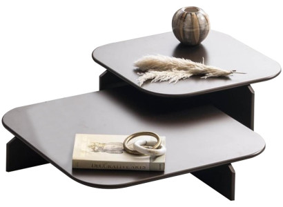 Braune Satztische Wohnzimmer Couchtisch Designer Beistelltische