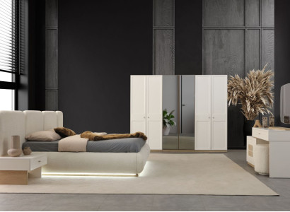 Modernes 5-tlg. Schlafzimmer-Set mit Bett Stauraum & Stil