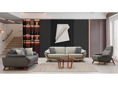 Stilvolles 3+3+1 Sitzer Sofa-Set mit elegantem Design und hochwertigem