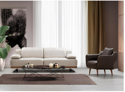 Modernes Sofa-Set: 3-Sitzer Sofa und 1-Sitzer Sessel für Wohnzimmer