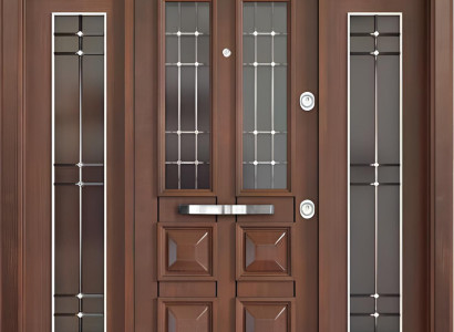 Braune Eingangstür Sicherheitstüren Massive Tür Luxus Haustüren