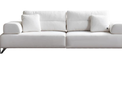 Moderne Weiße Sofagarnitur Stilvolle Polstersofas Textilsessel 3tlg