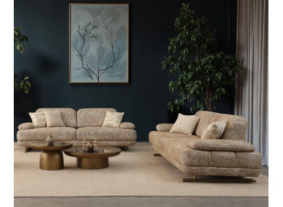 Wohnzimmer Set 2‑teilig 3+3 Sitzer modern & bequem